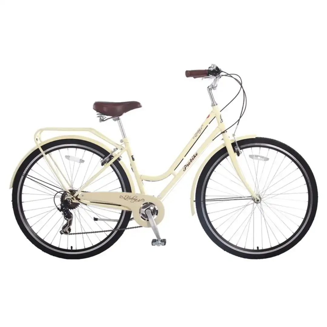 Cream-coloured Vintage Lady 700c step-through bicycle